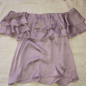 Satin off the shoulder